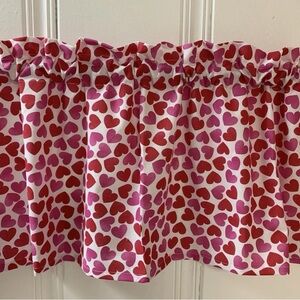 Heart Patterned Holiday Curtain